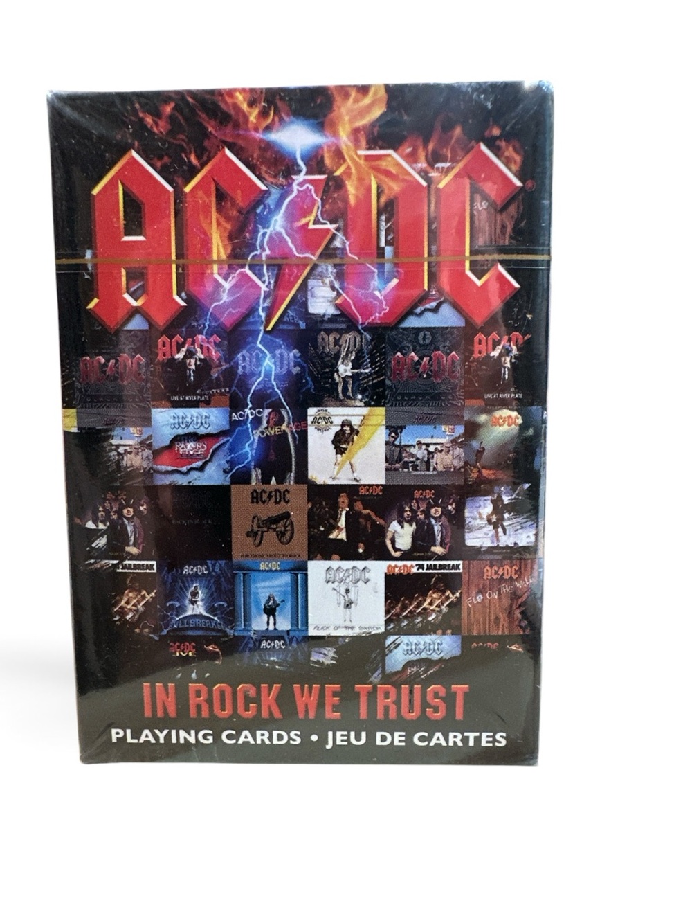AC/DC Black & Red 'In Rock We Trust' Playing Cards